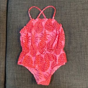 2T pink pineapple bathing suit